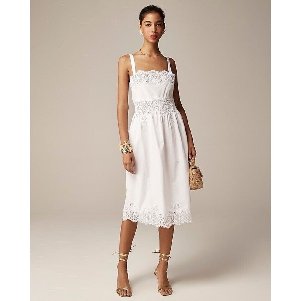 J.Crew Philomena Midi  dress in cotton poplin NWT Size Small S